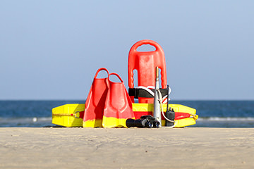 Rettungsmittel der Rettungsschwimmer